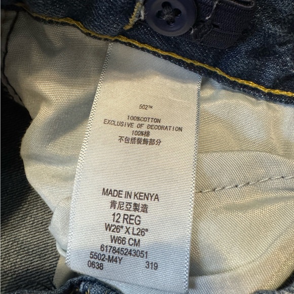 Boy’s 502 Regular Taper Levi’s Jeans Size 12 - Picture 4 of 6